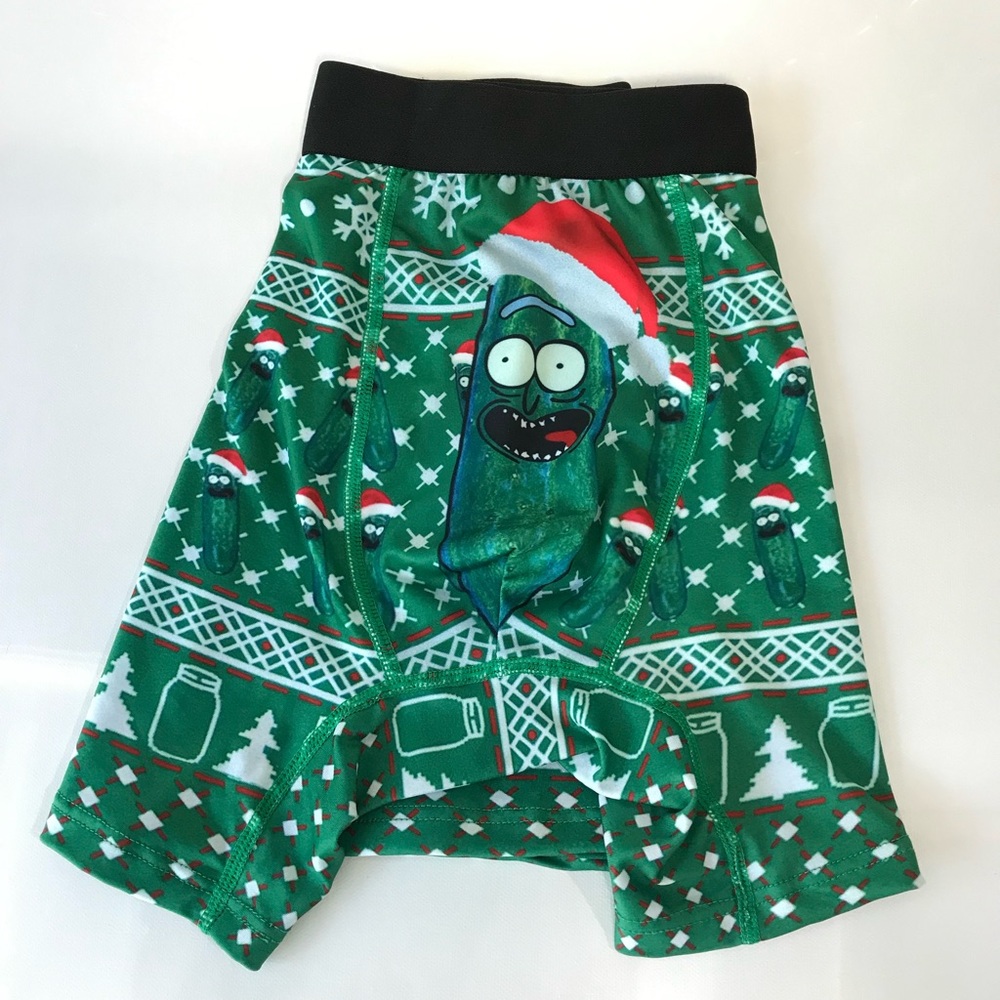 Pickle Rick Smooth Boxer Briefs Christmas  Men’s XL  NWOT
